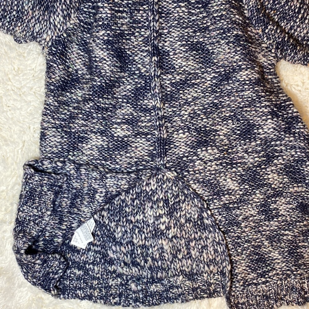 FOREVER 21 CONTEMPORARY BLUE & WHITE KNIT TURTLENECK Sweater Small /Peti… - Picture 5 of 16